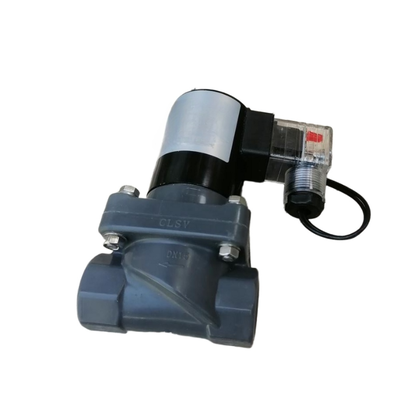 1-1/4 اینچ اندازه پورت FF1C32B32 32 میلی‌متر دریچه برقی بادی بادی بدنه CPVC دریچه NC قلیایی سازگار
