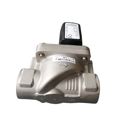 ماژول کنترل سیال صنعتی Burkert 6281 G2 با رزوه مادگی 2/2 NC، دهانه بزرگ 40.0، مجموعه آب‌بندی EPDM، کویل فولاد ضد زنگ 8 وات، سازگار با برق DC/AC 00222028 00222029 00222031