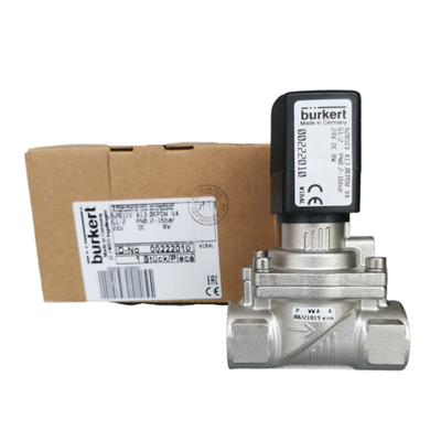 ماژول کنترل سیال صنعتی Burkert 6281 G2 با رزوه مادگی 2/2 NC، دهانه بزرگ 40.0، مجموعه آب‌بندی EPDM، کویل فولاد ضد زنگ 8 وات، سازگار با برق DC/AC 00222028 00222029 00222031