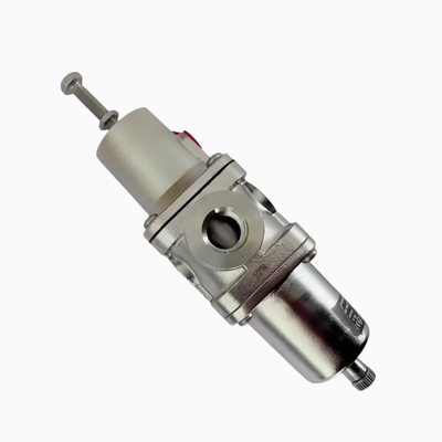 نورگرن B38P-244-B1MA B38P-344-B1MA فیلتر-رگولاتور فولاد ضد زنگ با رزوه PTF تخلیه دستی المان فیلتر 5 میکرومتر تا 25 میکرومتر مطابق با NACE برای سیستم آماده سازی هوای فشرده دریایی-فراساحلی خورنده