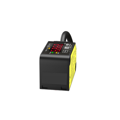 سنسور جابجایی لیزری HG-C1400 با فاصله مرجع 400 میلی متر، محدوده اندازه گیری ±200 میلی متر، تکرارپذیری 800 میکرومتر، IP67، 12-24 ولت DC، خروجی آنالوگ NPN PNP 0-5 ولت 4-20 میلی آمپر