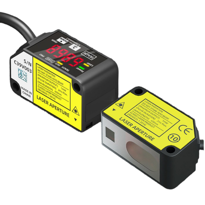 HG-C1200 آشکارساز جابجایی لیزر قرمز قابل مشاهده پایداری دمایی 0.05 درصد Fs در هر درجه سانتیگراد حالت قابل انتخاب روشن/تاریک برای تست موقعیت صنعتی