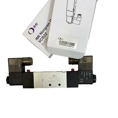 شیر برقی مرکز بسته 5/3 NORGREN VCB22B611A-AB213J G1/4 24VDC شیر موقعیت دهنده دوگانه برقی برای بستن شناور 5 پورت 3 موقعیت