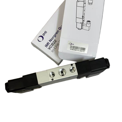 شیر برقی مرکز بسته 5/3 NORGREN VCB22B611A-AB213J G1/4 24VDC شیر موقعیت دهنده دوگانه برقی برای بستن شناور 5 پورت 3 موقعیت