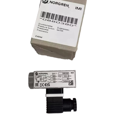 سوئیچ فشار ضد انفجار 0.5 تا 8 بار IMI NORGREN 0880380 رزوه G1/4 سوئیچ قفل فشار برای خط لوله شیمیایی