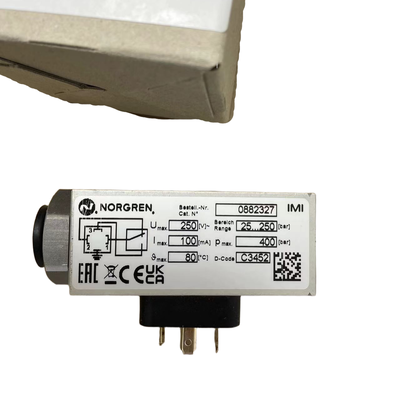 G1/4 Thread 25 to 250bar High Pressure Switch NORGREN 0882327 Overpressure Switch for Heavy Duty Hydraulic Machinery