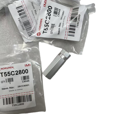 شیر یک طرفه پنوماتیک فشرده T55C2800 IMI Norgren G1/4 BSPP Thread Lightweight Non Return Valve For Robot Pneumatic Circuit