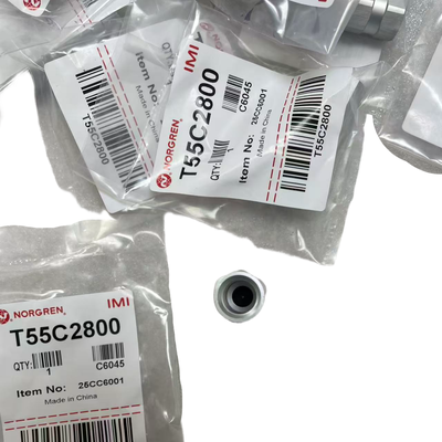 شیر یک طرفه پنوماتیک فشرده T55C2800 IMI Norgren G1/4 BSPP Thread Lightweight Non Return Valve For Robot Pneumatic Circuit