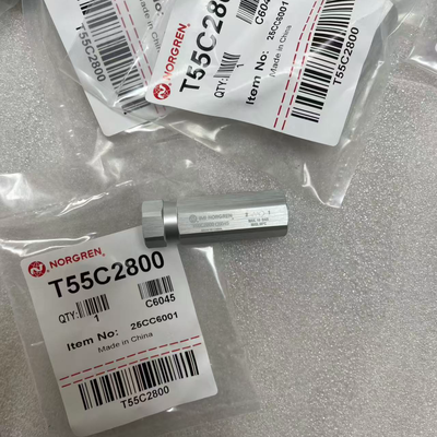 شیر یک طرفه پنوماتیک فشرده T55C2800 IMI Norgren G1/4 BSPP Thread Lightweight Non Return Valve For Robot Pneumatic Circuit