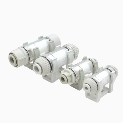 فیلتر مکش هوای خطی SMC ZFC100-04B سری ZFC با فیلتراسیون 10 میکرومتر برای لوله 4 میلی متری، براکت قفل ضد چرخش، جلوگیری از آسیب آلودگی به مدار پنوماتیک تخلیه کننده خلاء