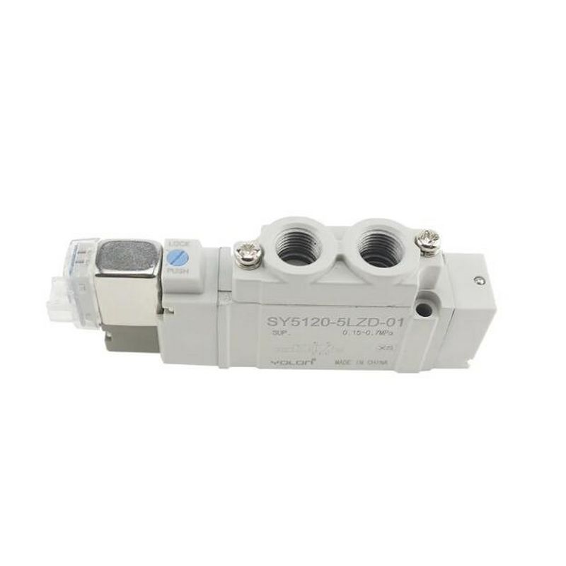 SMC Solenoid Valve SY5320-5LZD-C6 DC12V اندازه پورت یک لمسی ø6 3 موقعیت مرکز بسته