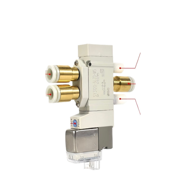 SMC SY3420-5LZD-C4 دریچه سولناید پنوماتیک DC24V 3 موقعیت مرکز خروجی اندازه پورت Ø4
