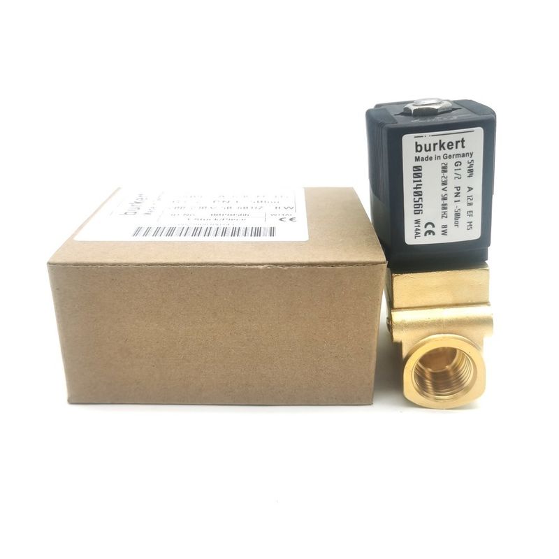دریچه سولینوئید صنعتی 00085337 G1 1/4 2/2 به طور معمول بسته 32 سوراخ جریان FKM (فلوئور لاستیک) بسته شدن بدن دریچه مس AC24V 8W 1-25bar