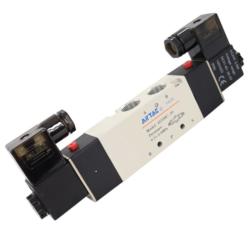 Airtac 4V330C-08 DC24V 4V330C-10 AC220V ولول هوائی سولینوئید ((5/2,5/3 راه) - 4V330C08B