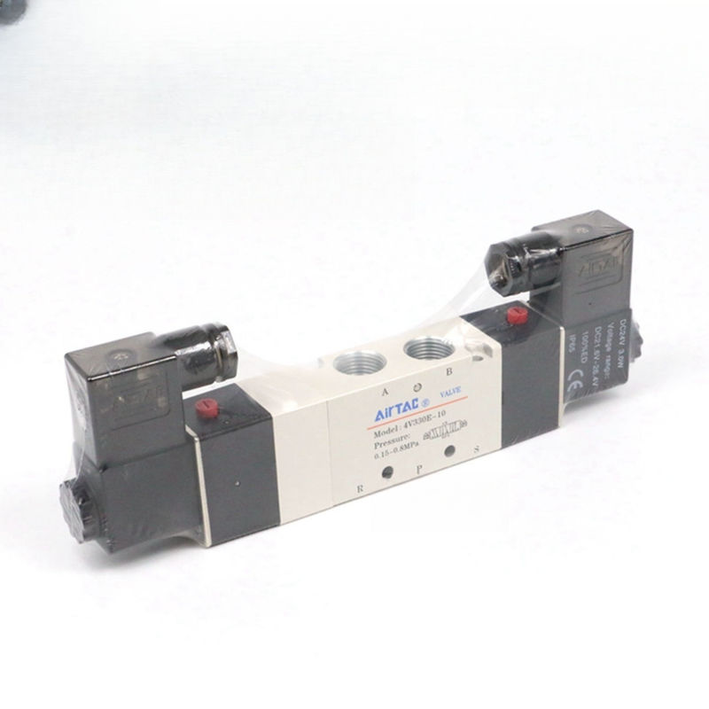 Airtac 4V330E-10: دریچه ی هوا (Solenoid Air Valve ((5/2,5/3 راه) - 4V330E10BI 4V330P-10 AC220V