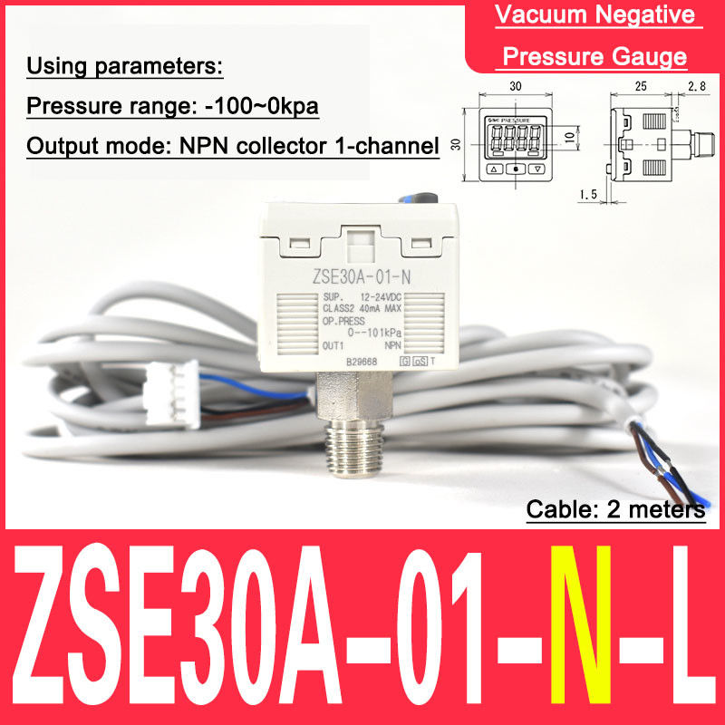 اندازه گیری فشار، اندازه گیری خلاء، ZSE30A-01-N اندازه گیری فشار دقیق SMC نوع 01