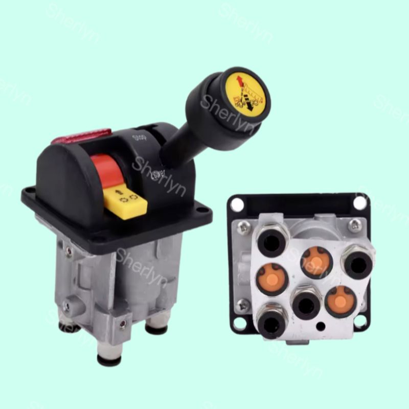 BKQF34-B 14750650H 4 سوراخ کامیون کمپرسی لاستیکی دسته شیر M6 قفل هیدرولیک کامیون کمپرسی کنترل شیر ﻿