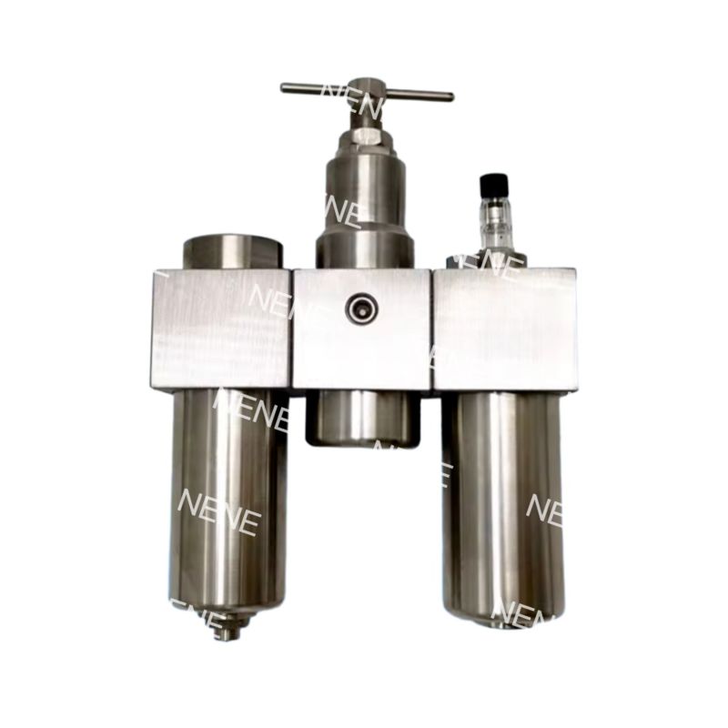 SFSRSL200 مجموعه سه‌گانه استیل ضد زنگ SUS316 فیلتر رگولاتور روان‌کننده پنوماتیک G1/4 تنظیم فشار
