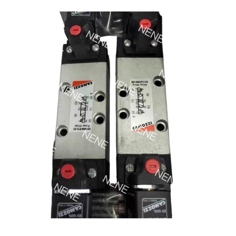 Camozzi اتوماتیک ولول سولینوئید 952-000-P15-23-G72 ISO5599-1 اندازه 2 5/2 راه سولینوئید دوگانه 12 ولت DC 5W