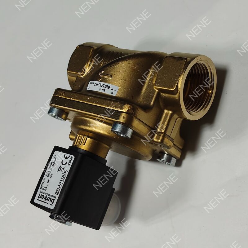 AC220V دمای بالا FKM مهر و موم Solenoid Valve BURKERT نوع 6281 00221876 G3/4 2/2 NC بدن مس 13.0 سوراخ 8W 0.2-16bar 0 ~ + 120°C