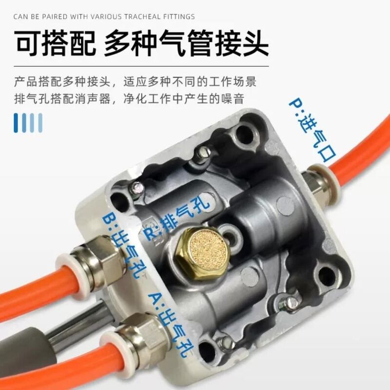 شیر دوار پنوماتیک SMC پنوماتیک VH322-02 دو موقعیت (1/4) 4 سوراخ پایین VH322-03 3/8