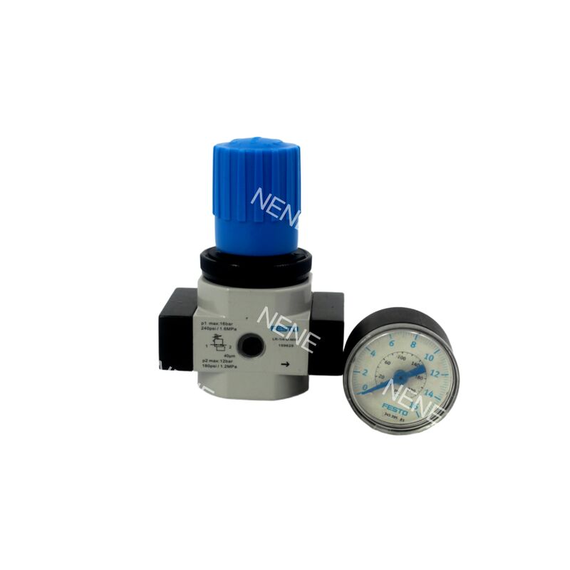 Festo LR-1/8-D-MINI-MPA 8002274 تنظیم کننده فشار آلیاژ روی با اندازه گیری MPA 0.5-12 bar G1/8 800L/min تنظیم کننده فشار کوچک دیافراگم به طور مستقیم