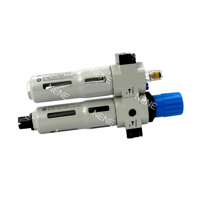 Festo FRC-1/4-D-MINI-MPA 8002267 1000L/min روغن تنظیم کننده فیلتر آلیاژ روی G1/4 تخلیه دستی 40μm 0.5-12bar با اندازه گیری MPA