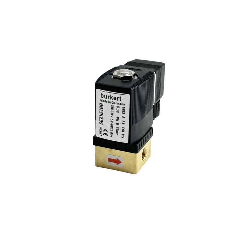 220VAC 8W 0-16bar Solenoid Valve Burkert 00134248, 6013 مستقیم عمل 2/2 به طور معمول بسته، G1/8 Thread، 2.5mm سوراخ، بدن فلز FKM مهر