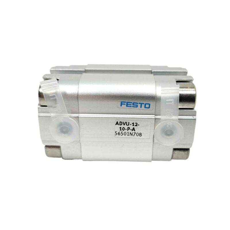تولید نیمه هادی Festo ADVU-16-25-P-A 156511 25mm Stroke Internal Thread Compact Air Cylinder 16mm Bore Double-Acting M5 Port Magnetic Ring ISO 6432 تولید نیمه هادی Festo ADVU-16-25-P-A