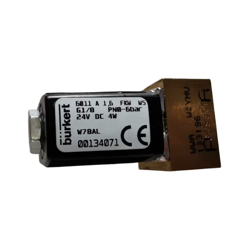 Burkert 00221886 6281 G1 1/4 2/2 به طور معمول بسته شده 25.0 سوراخ جریان FKM مهر و موم شده فلز دریچه بدن DC24V 8W 0.2-16bar 0 ~ + 120 °C