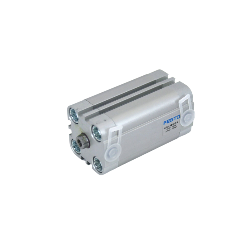 سیلندر خطی پنوماتیک فشرده رزوه داخلی 25 میلی متری 5 میلی متری FESTO ADVU-25-5-P-A 156522 برای قطعات بستن پیستون مغناطیسی دو اثره پورت M5 ISO 6432