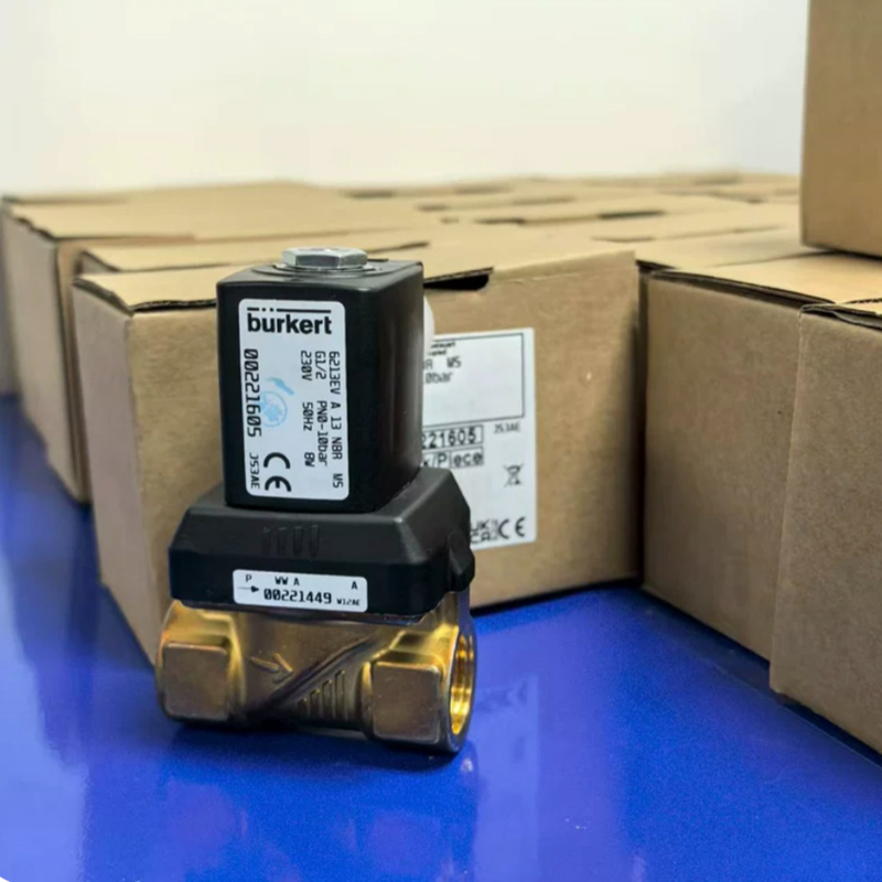 Burkert 6213 ولول سولینوئید 00221602 G1/2 2/2 NC DC24V 8W بدن مس نیبر مهر 0-10bar