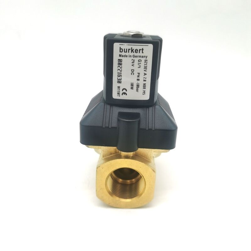 دریچه سولینوئید اصلی Burkert نوع 6213 00221621 AC220V 8W، G3/4 2/2 راه دریچه مس باریکی به طور معمول بسته شده، 13 سوراخ جریان NBR مهر، -10 ~ 80 °C 0-10 بار کنترل متوسط