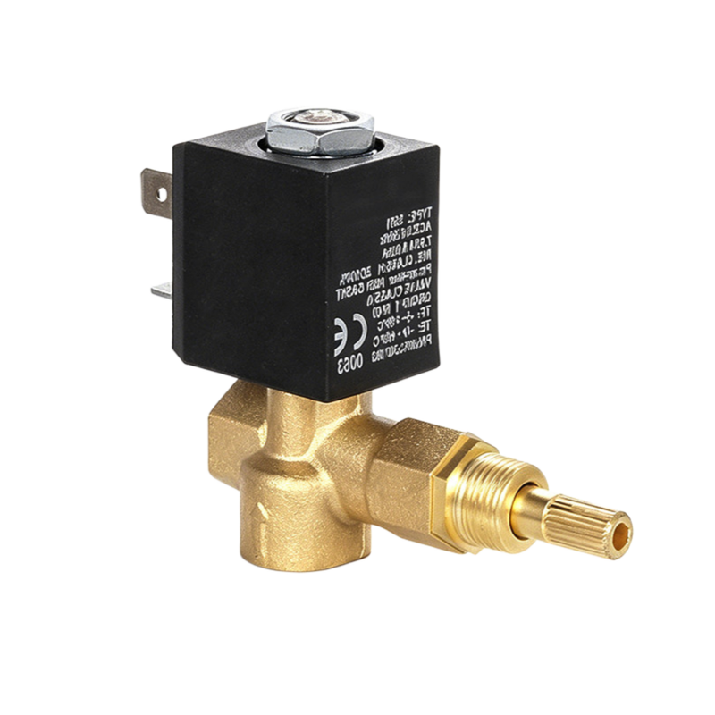 55CA-03 دریچه الکتروژنیک مستقیم 1/8 اینچ اندازه پورت با اندازه سوراخ 2.8mm طراحی شده برای رسیدگی به آب هوا و روغن سبک