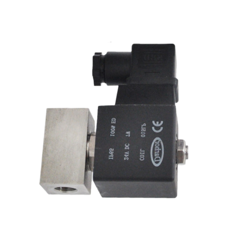 فولاد ضد زنگ 304 ماده بدن 1/4 3/8 اندازه بندر 2mm اندازه سوراخ 2 راه NC SH-020ES شیر آب 12VDC