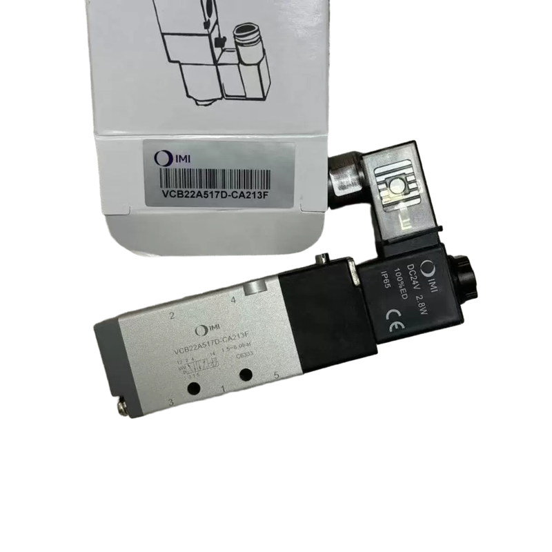 VCB22A517D-CA213F NORGREN دریچه سولینوئید G1/8 Thread 24VDC 5/2 Single Solenoid Spring Return Pneumatic Directional Control Valve IMI Norgren اصلی