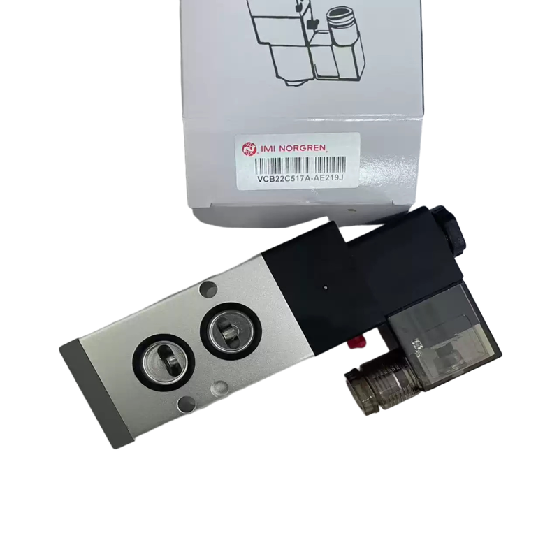 دریچه سولنویدی نصب شده NAMUR IMI NORGREN VCB22C517A-AE219J G1/4 AC220V 5/2 دریچه کنترل جهت یگانه پنوماتیک برای اکتواتور