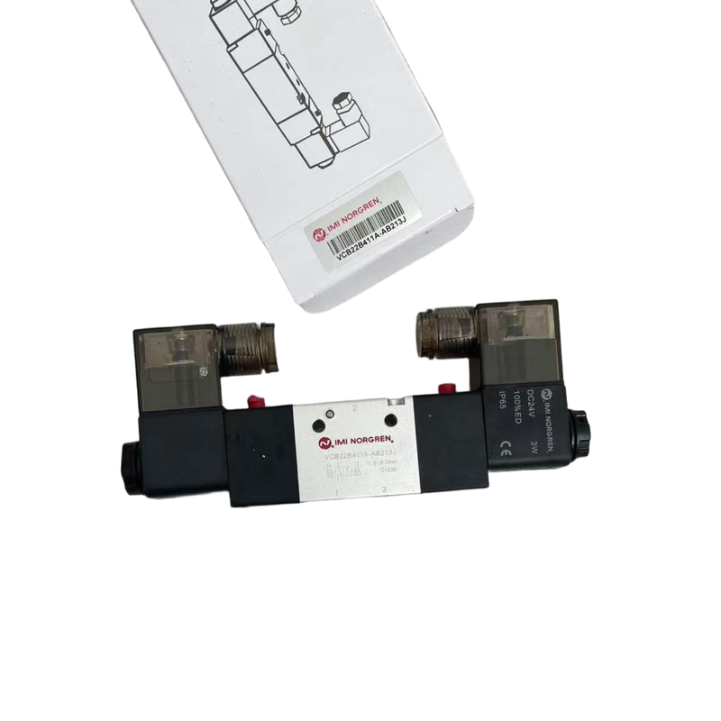 شیر برقی دوگانه 3/2 نرمال بسته IMI NORGREN VCB22B411A-AB213J G1/4 24VDC شیر پنوماتیک برای خلاء با آب بند NBR