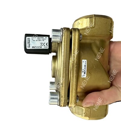 2/2 عمل مستقیم NC Solenoid Valve BURKERT 6281 00221959 G1 Port Brass Body Hand Actuation 20.0 سوراخ NBR مهر AC220V 8W 0.2-16bar -10 ~ +80 °C