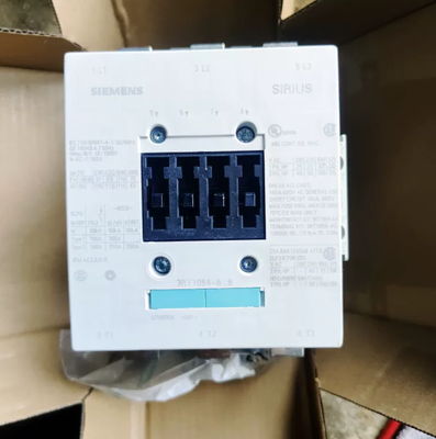کنتاکتور 3RT1054-6AF36 با کویل یونیورسال با قابلیت تنظیم دمای 25 تا 60 درجه سانتیگراد AC DC، طراحی شده برای سوئیچینگ الکتریکی در کنترل موتور و اتوماسیون