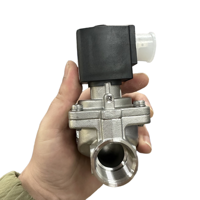 شیر سولینوئید مقاوم به دمای بالا Burkert Type 6281 00322535 00322536 00322537 00322538 00322539 00322540 G1/4 G3/8 Thread 2/2 بدن فولاد ضد زنگ به طور معمول بسته شده FKM مهر 10.0 سوراخ جریان