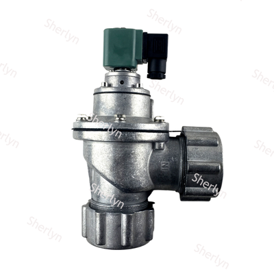 شیر برقی پالس BFEC DMF-ZM-40 1.5 اینچ زاویه راست نوع مهره‌ای، شیر تمیز کننده جت کیسه گرد و غبار بگ هاوس DN40